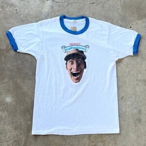 Vintage 80s Braums Ernest KnoWhutIMean Ringer T-Shirt XL